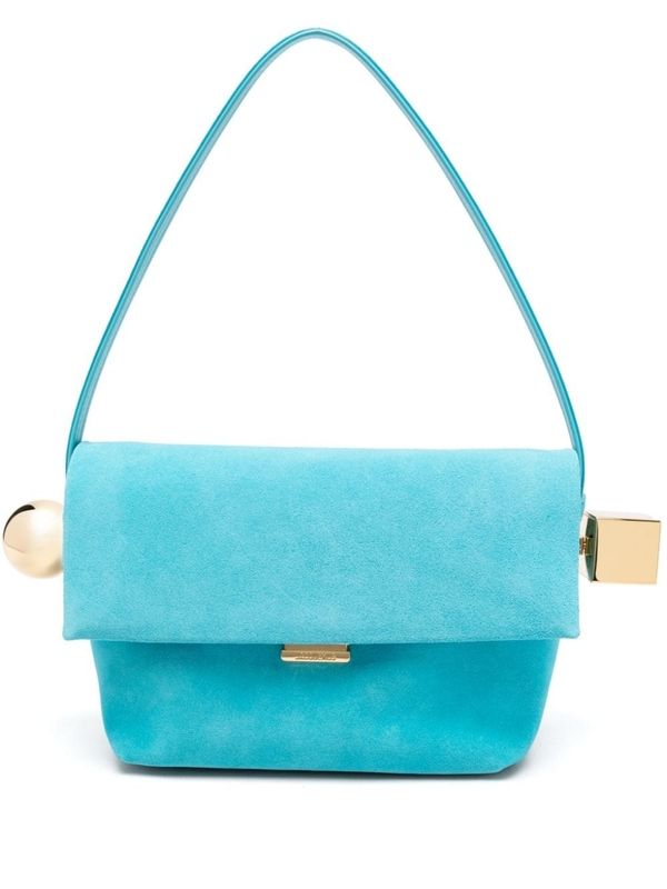Rond Carre Suede Shoulder Bag