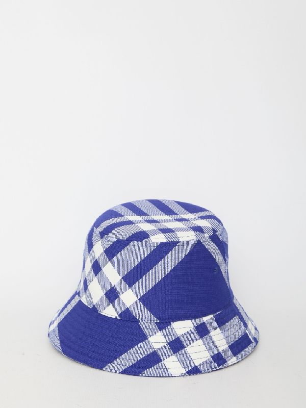 Check Wool Blend Bucket Hat