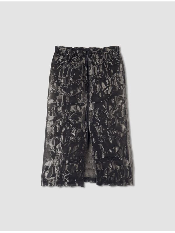 Aoi Wrinkle Sheer Midi Skirt