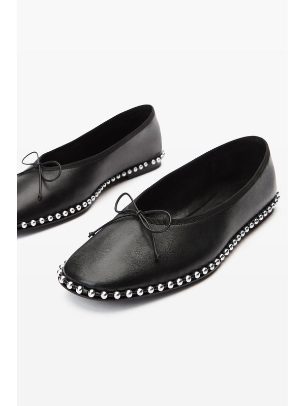 Lina Studded Leather Flat Shoes