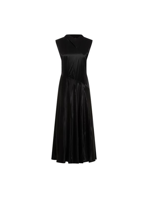 Black Satin Long Dress