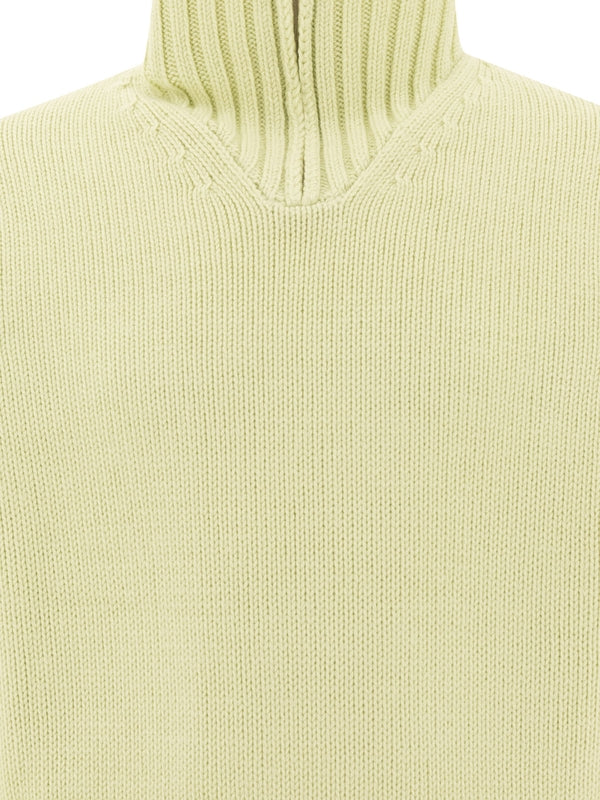 Zip High-neck Wool Knit