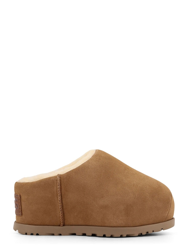 UGG - Pumped Logo Suede Shearling Mules - Jente