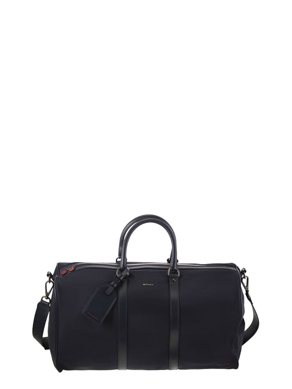 Kiton Navy Boston Bags