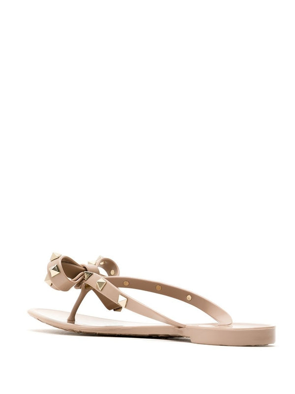 Rockstud Bow Pvc Flip-flops