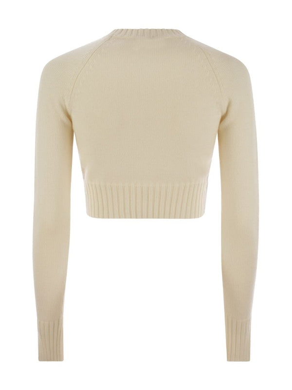 Fragola Cashmere Wool Crop Knit