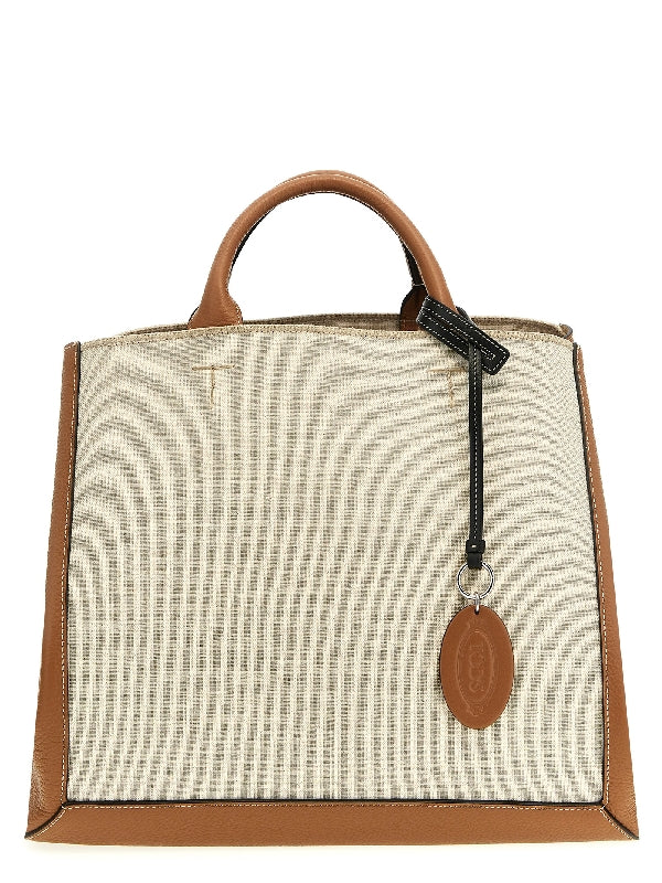 Timeless
  Leather Canvas Tote Bag