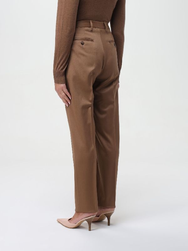 Wool Blend Tailored Pants