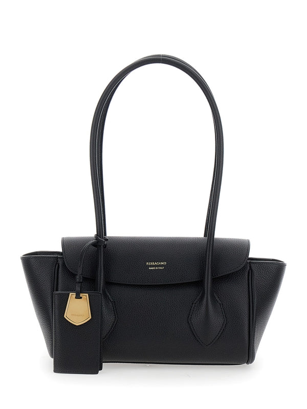 East West Leather Small Tote Bag