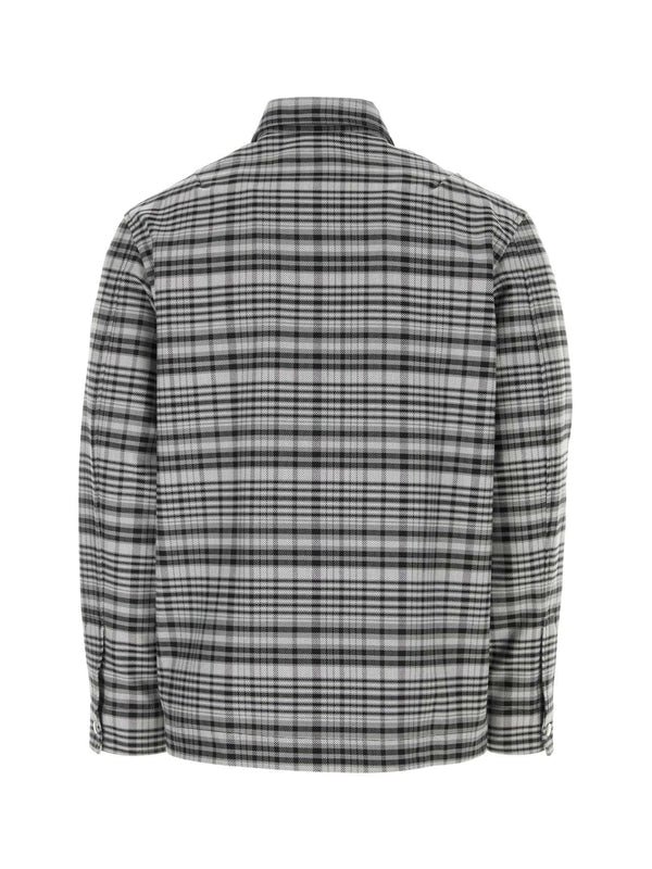 Check Cotton Wool Zip-up Jacket