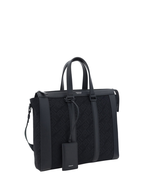 Jacquard Panel Briefcase