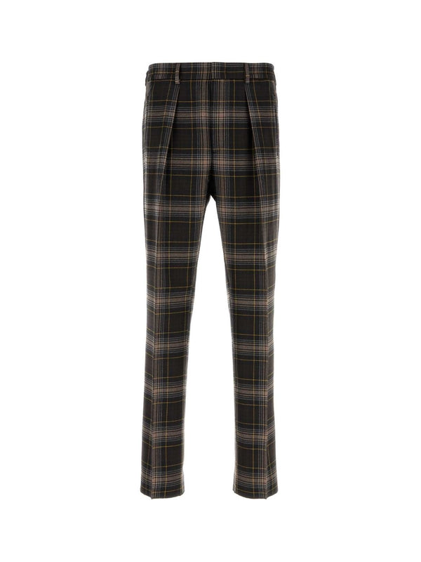 Tartan Check Wool Pants