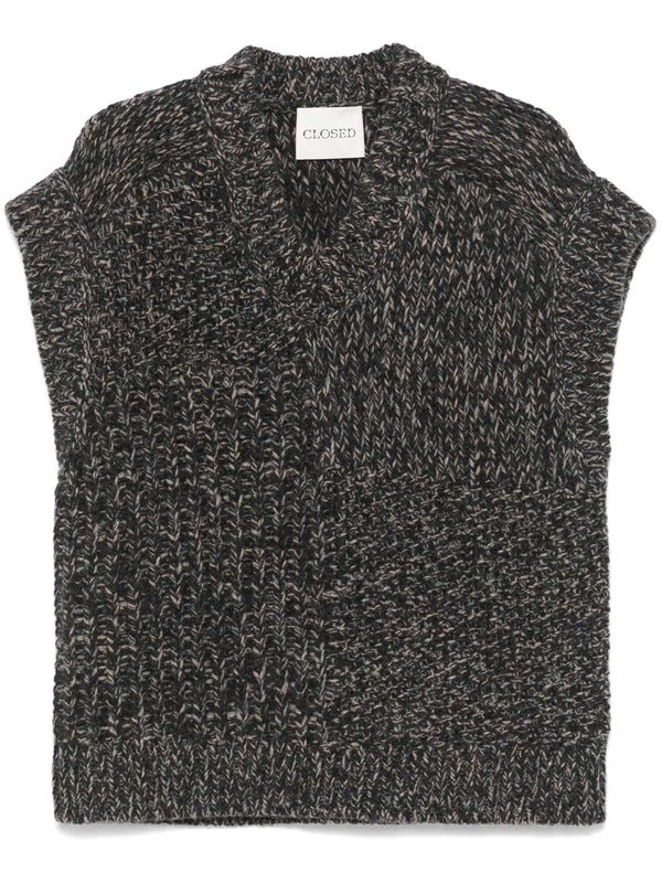 Mouline Wool Knit Vest