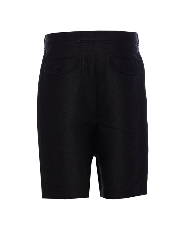 Pleats Linen Shorts