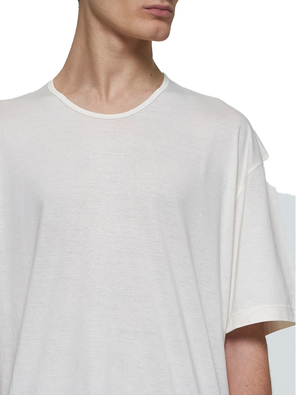 White Crewneck Cotton Short-Sleeve T-Shirt