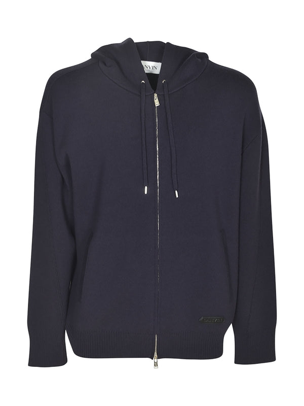 Wool Hoodieed Zip-up