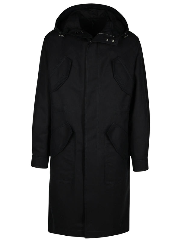 Back Printing Cotton Trench Coat