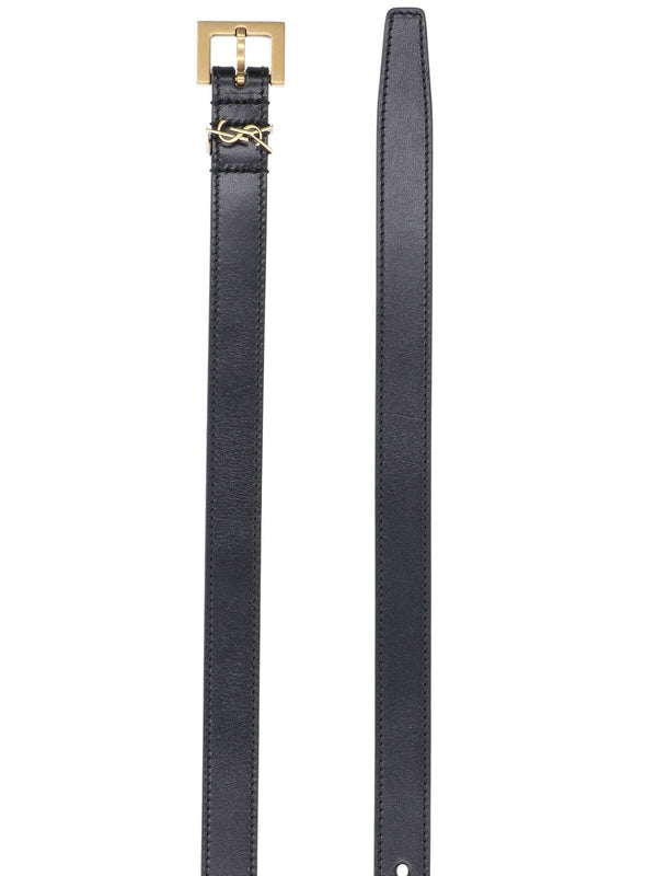 Cassandra Logo Leather Belt