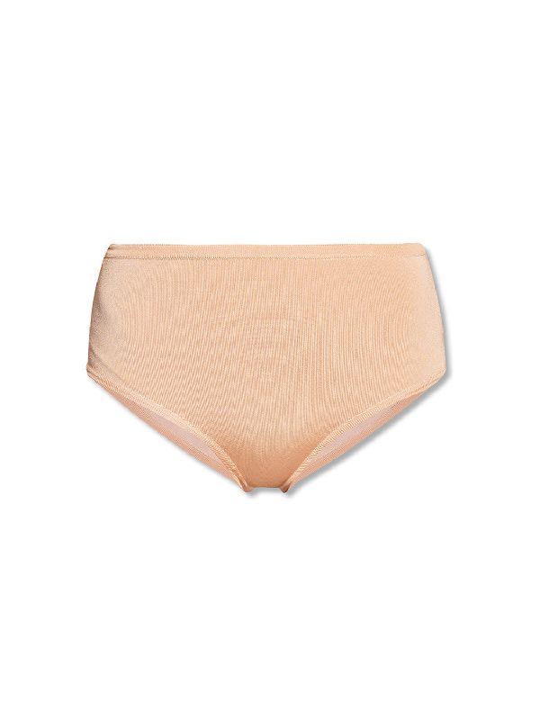 Beige Rib Brief Panties