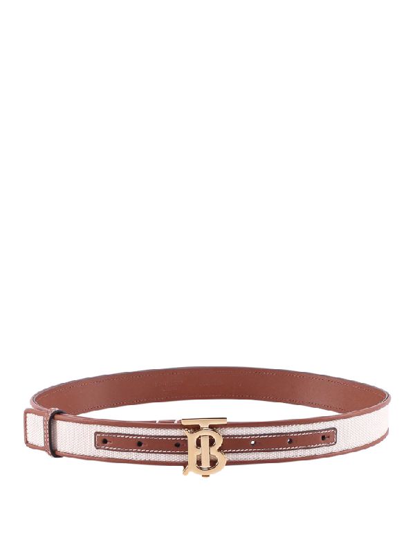 TB Buckle Canvas Leather Belt