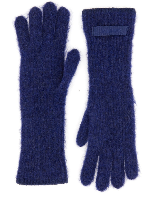 Logo Patch Alpaca Wool Gloves