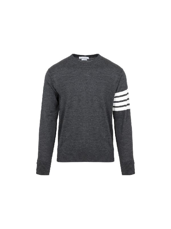 4-Bar Crewneck Wool Knit