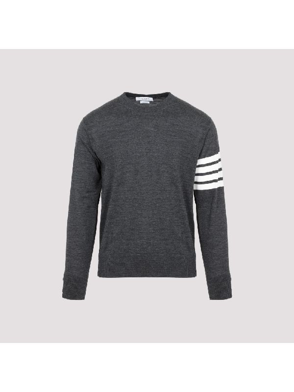 4-Bar Crewneck Wool Knit