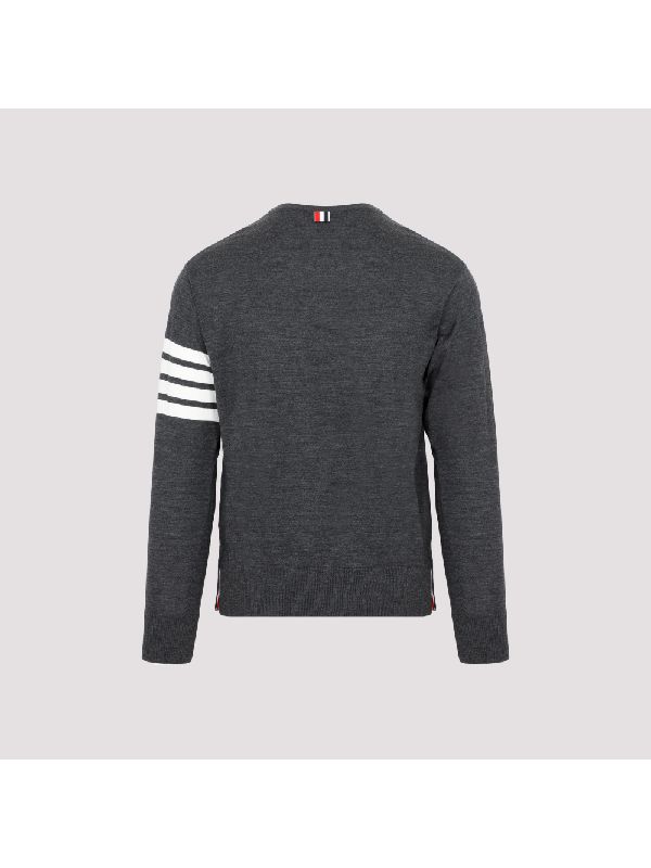 4-Bar Crewneck Wool Knit