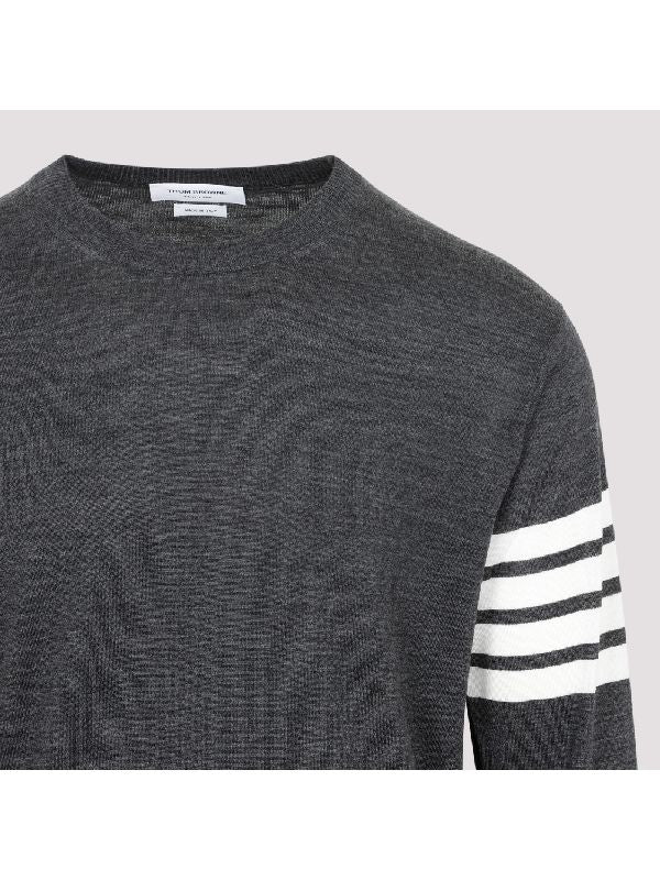 4-Bar Crewneck Wool Knit