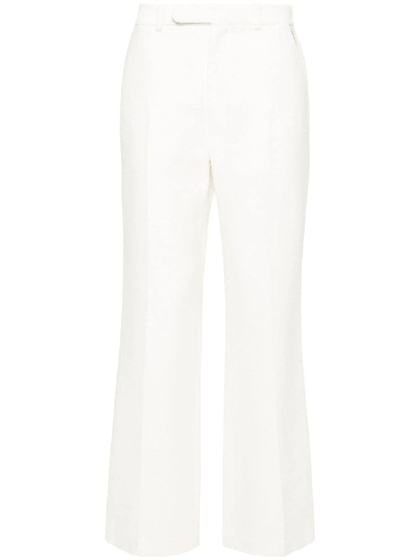 White Wool Blend Pants