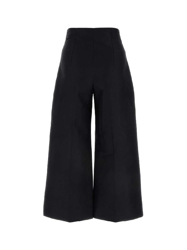 Wide Cotton Cropped Pants