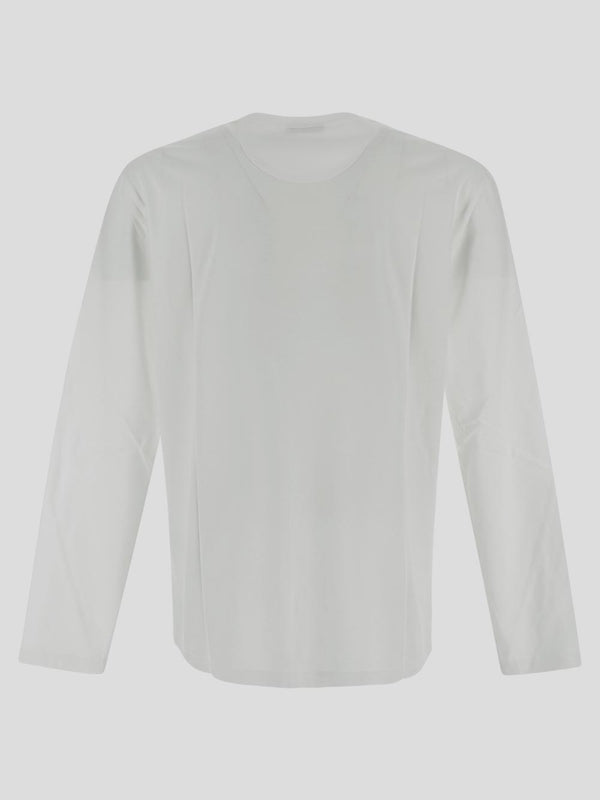 V Logo Cotton Long Sleeve Top