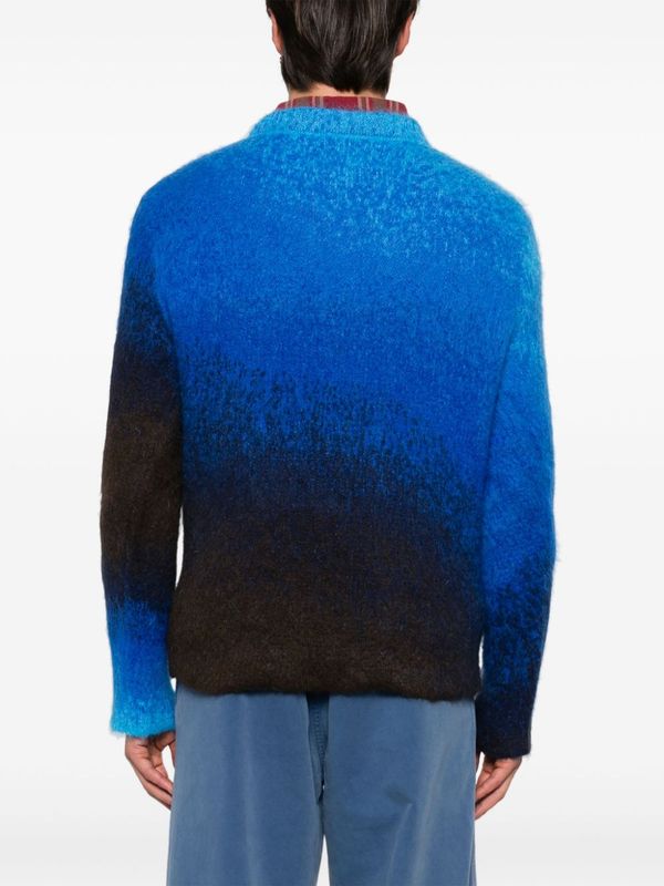 Gradient Effect Mohair Blend Knit