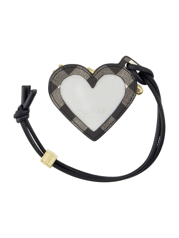 Ganni Black Checked Bag Accessories