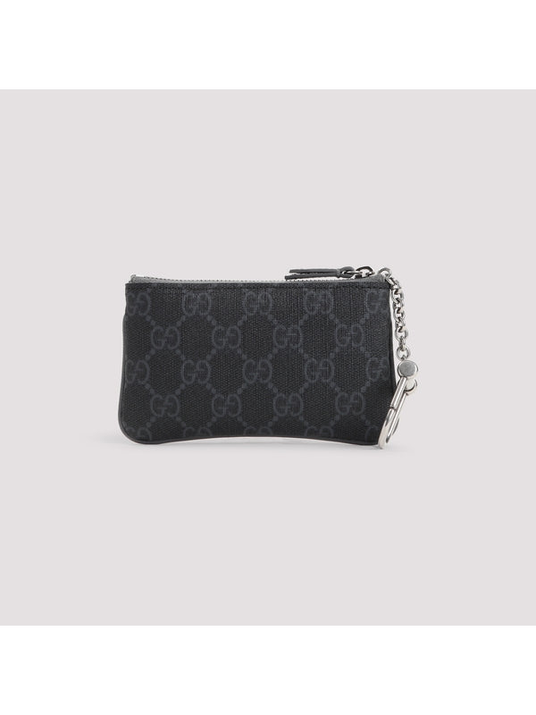 GG Logo Leather Pouch Keyring