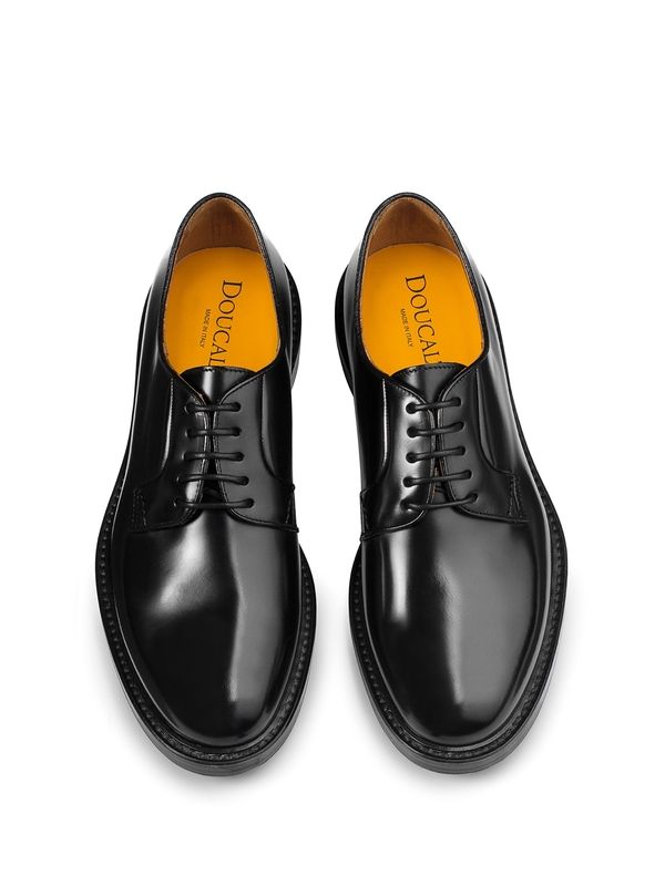 Low Leather Lace-Up Shoes