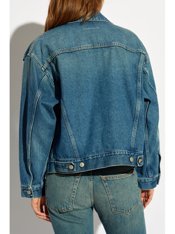 Back Stitch
  Cutout Denim Jacket