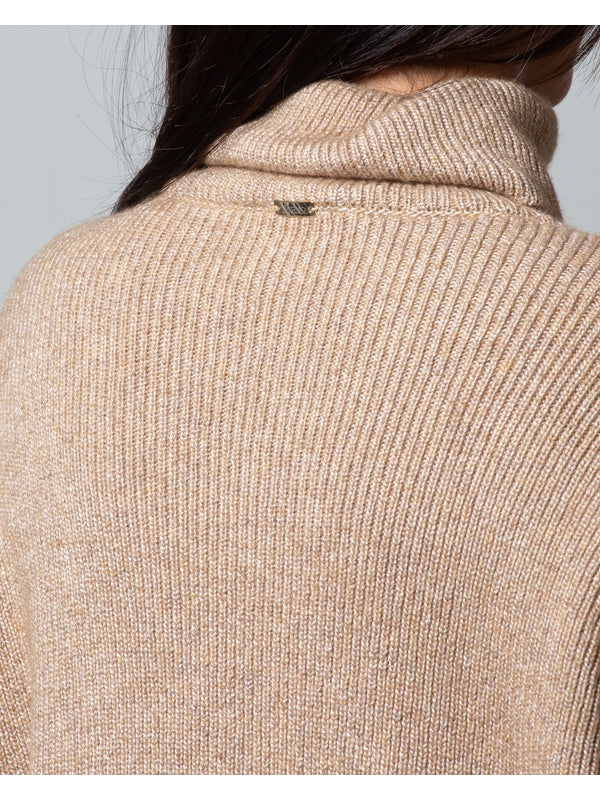 Beige High-neck Knit