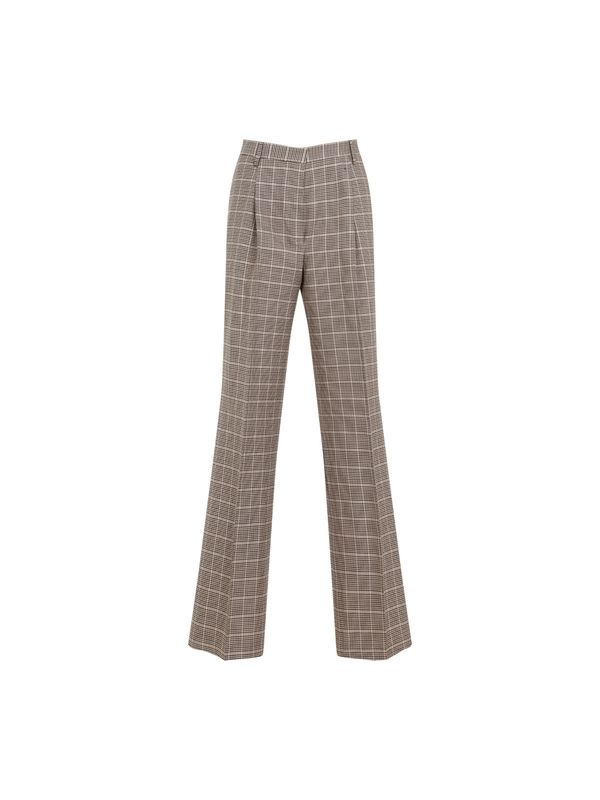 Check Cotton Tailored Pants