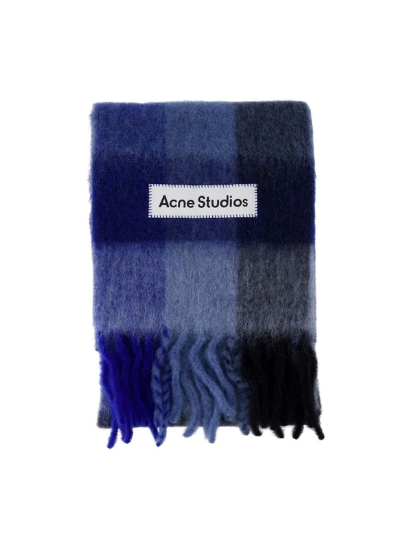 Acne Studios Blue Wool Mufflers
