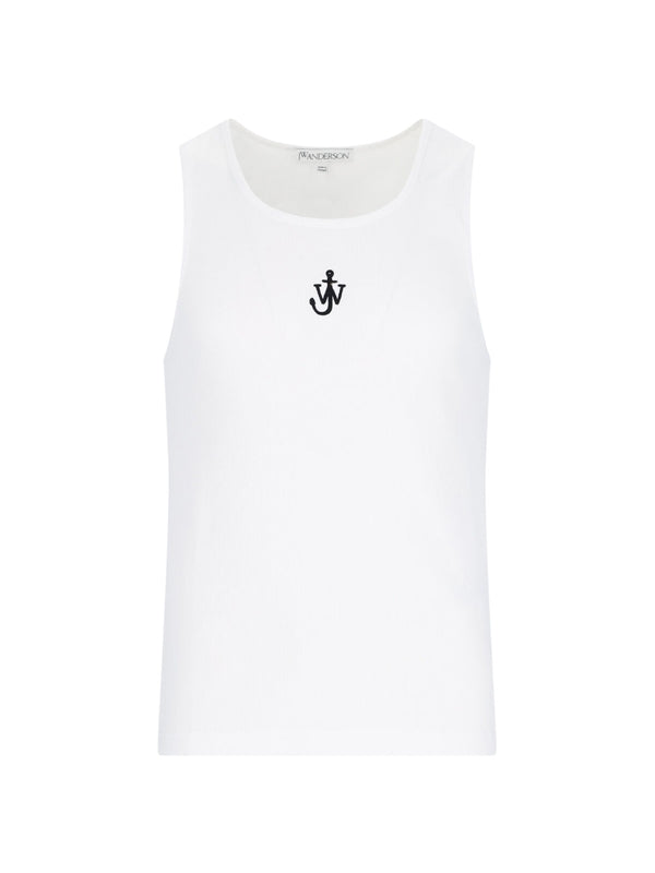 Anchor Logo Cotton Sleeveless Top