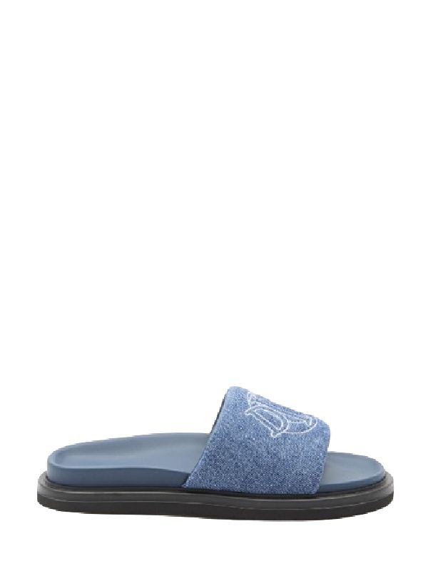 Aqua Logo Stitch
  Denim Slide - Jente