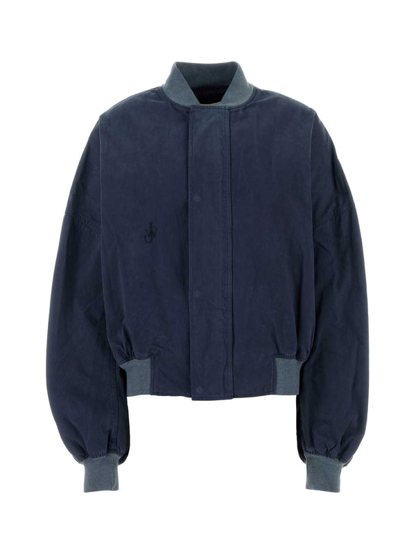 Navy Cotton Bomber Jacket