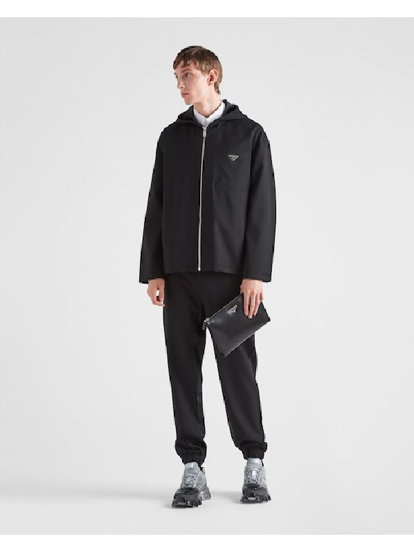 Back Triangle Logo Patch Wool Pants