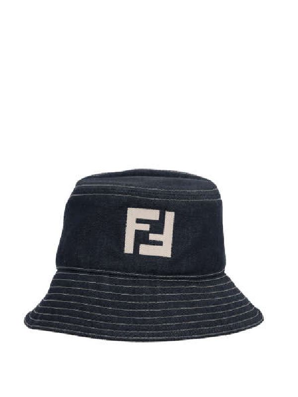 Ff Logo Denim Bucket Hat