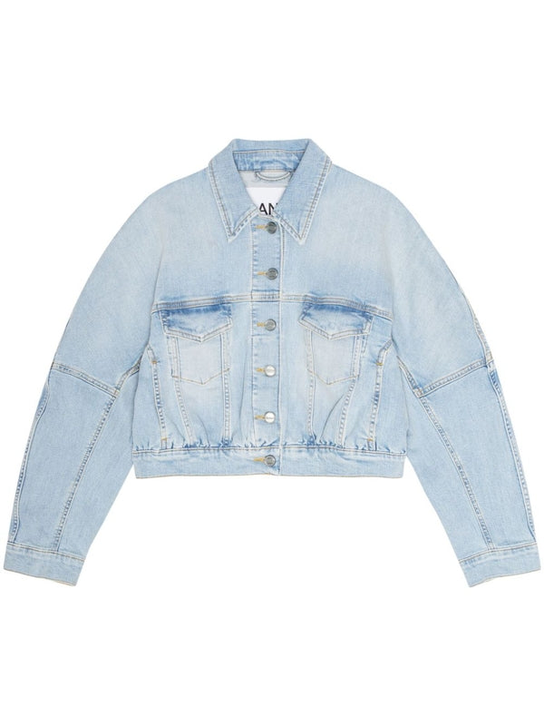 GANNI - Chest Pocket Denim Bomber - Jente