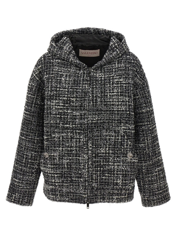 Tweed Hooded
  Jacket