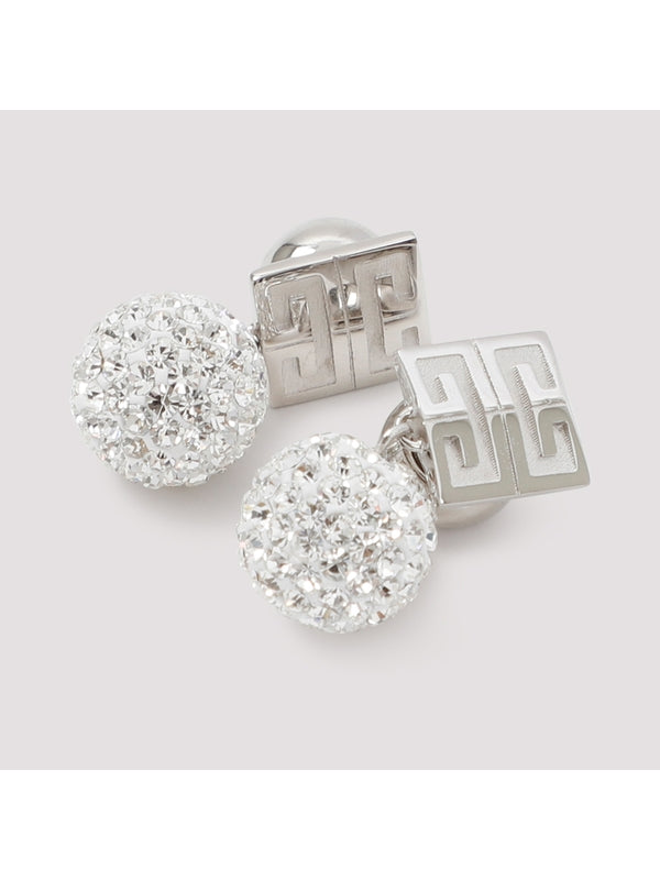 4G Logo Crystal Embellished Earrings