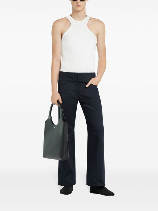 Logo Patch Cotton Sleeveless Top