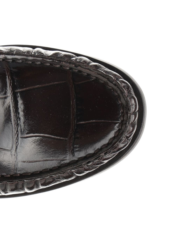 Vara Croc-effect Leather Loafers